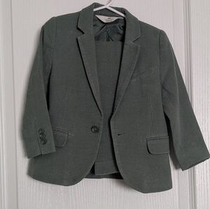 H&M Boys Mint Green Cotton/Linen Suit 4T
